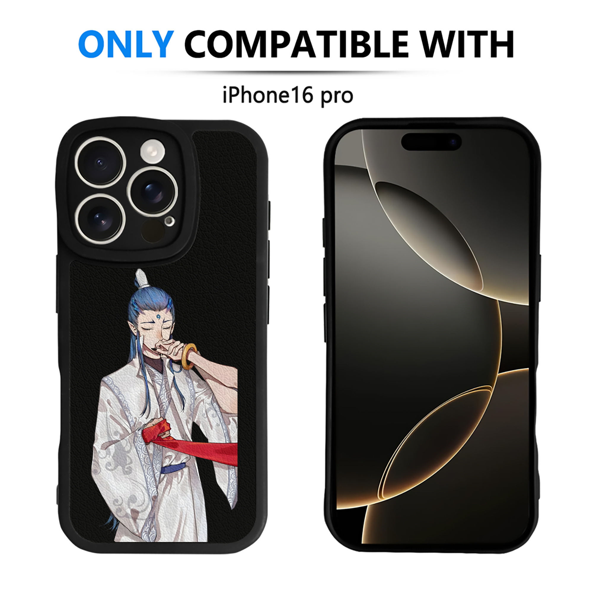 （画像用） Ne Zha 2 ナタ 魔童の大暴れ 【iPhone 16シリーズ対応】シリコンスマホケース（レザー調） 材質：シリコン